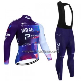 Completo Maglia ML + Pantaloncino con bretelle ML 2023 Israel Premier Tech